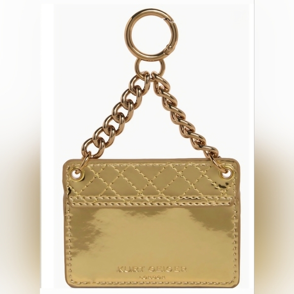 Kurt Geiger Gold Bag Charm/Key Ring, NWT - Picture 2 of 3